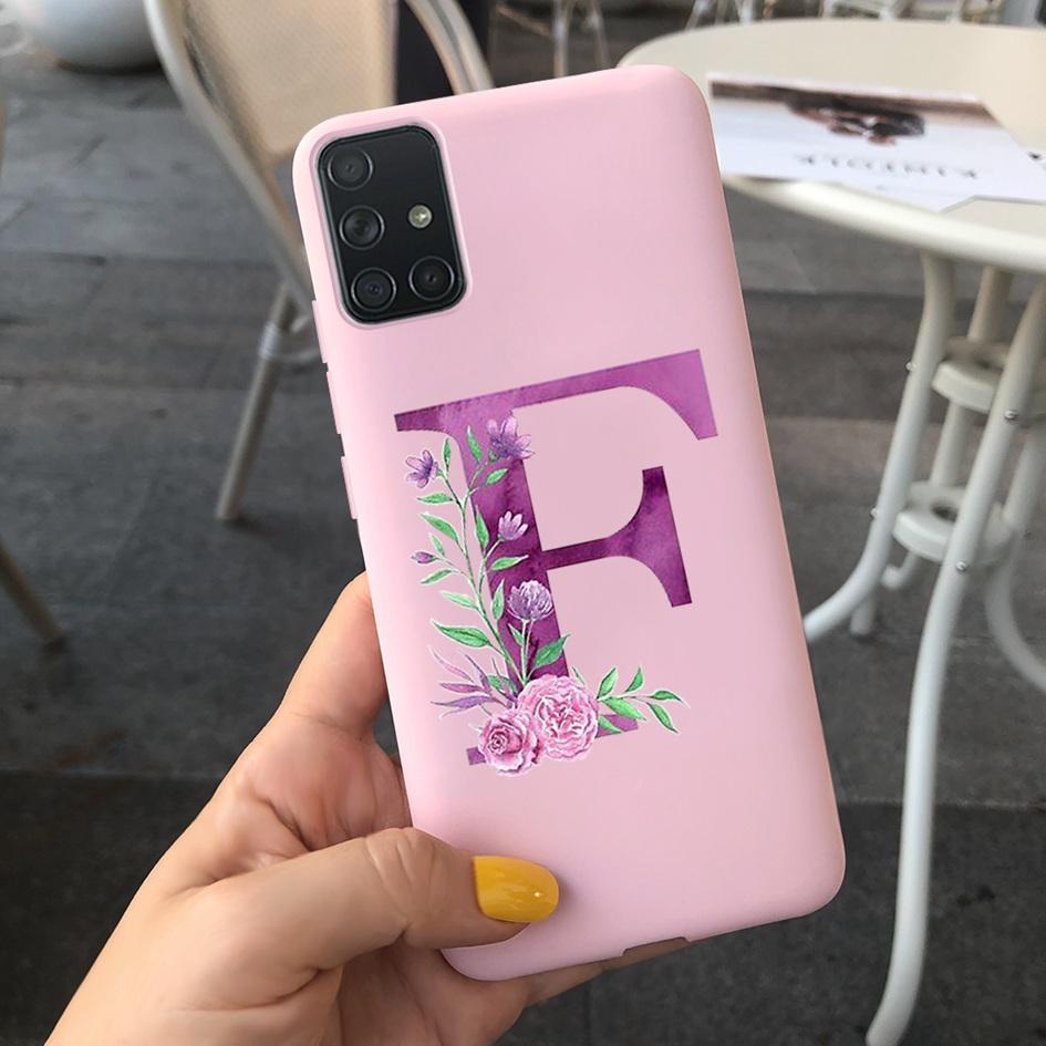 A51 Cute Letters Phone Case For Samsung Galaxy A51 Cover SM-A515F Slim Frosted Shield Matte Fundas For Samsung A51 A 51 5G Cases