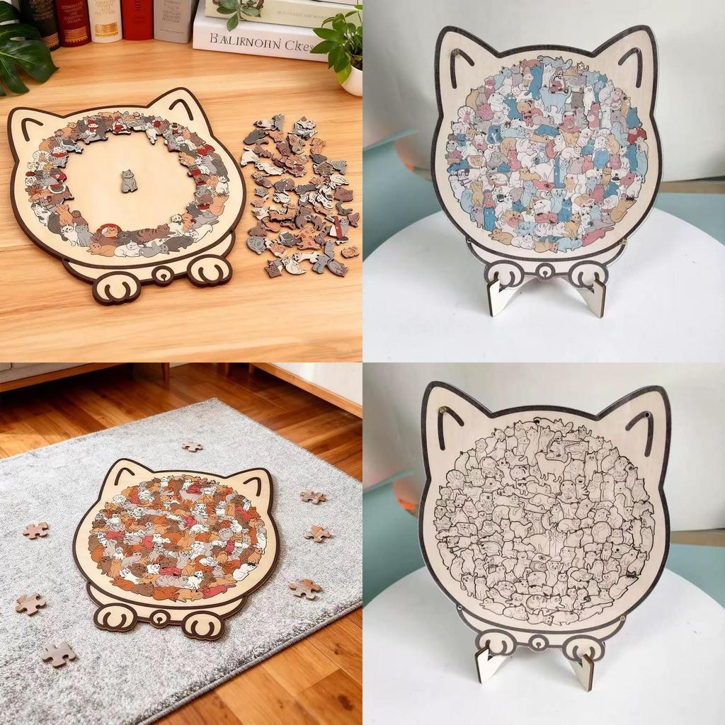 Morandi Puzzle For Adults And Kids Handmade Wooden Jigsaw With Stand