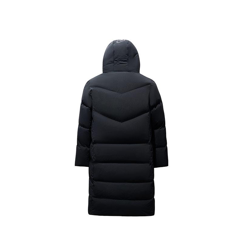 Anta Sports Lifestyle Series Solid Color Comfortable Breathable Long Down Jacket Unisex Outerwear Black 972448902-3