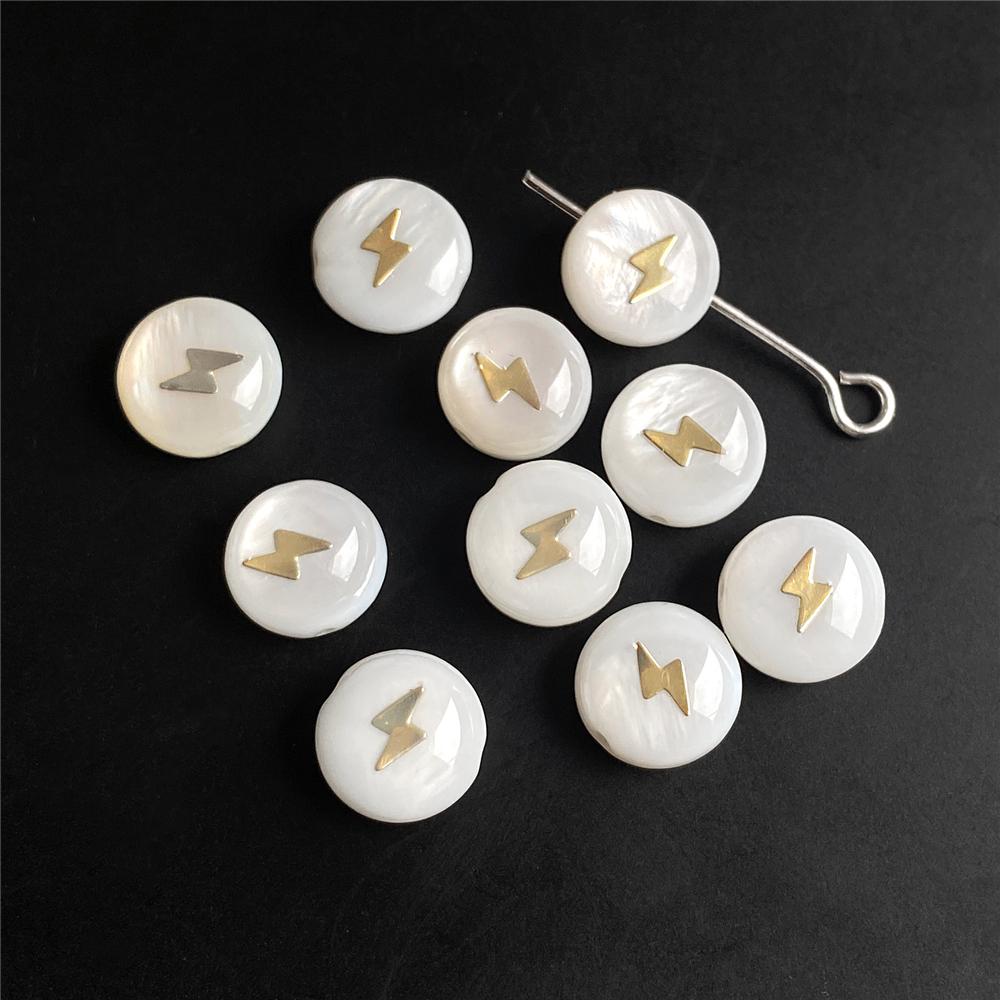 Shell Bronzing Moon Star Hearts Bead Charm Round White Freshwater Pearl of Shell Bead for Jewelry Making Diy Necklace Accessory
