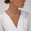 Premium Feeling Pearl Beaded Multi-Layer Collarbone Chain Personalised Y Shape Pearl Tassel Necklace Set