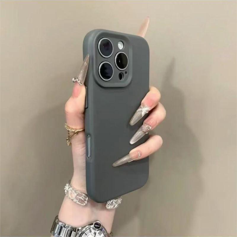 Soft Rubber Silicone Gel Candy Color Case for iPhone 16 15 14 Plus 13 12 11 Pro Max Shockproof TPU Bumper Simple Solid Cover