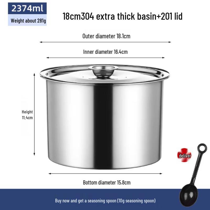 

Mubaisen Stainless Steel Storage Canister with Lid