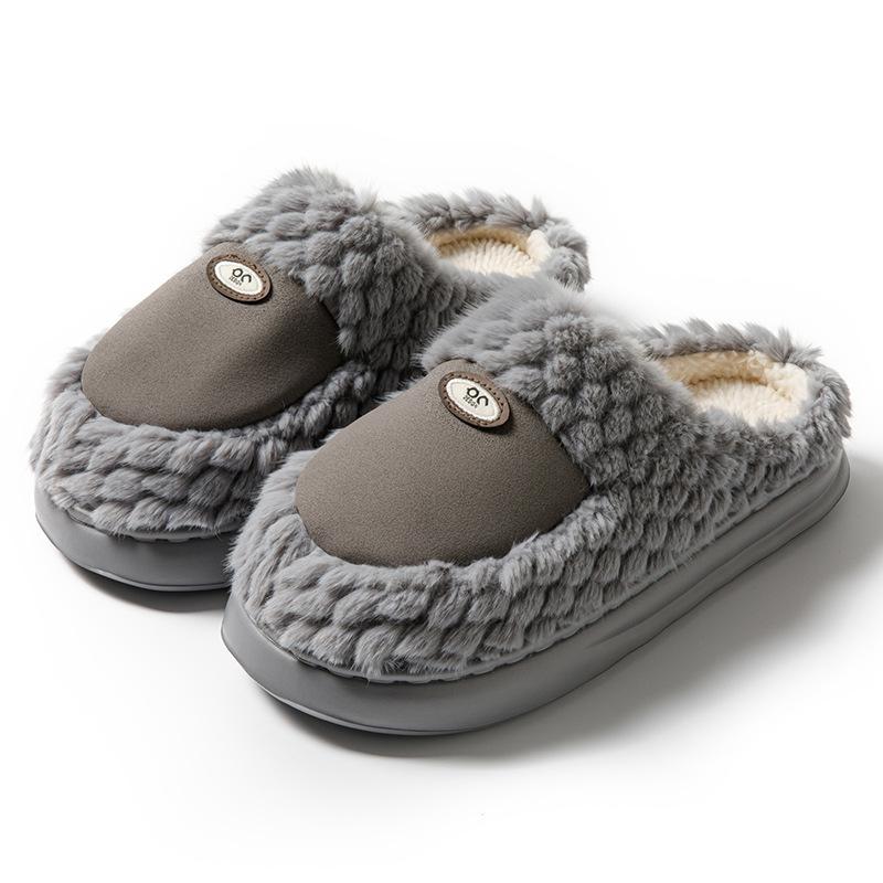 Non-slip Thick-soled Plush 2025 Cotton Shoes, Winter Cotton Slippers, Home Thermal and Fleece Home Slippers