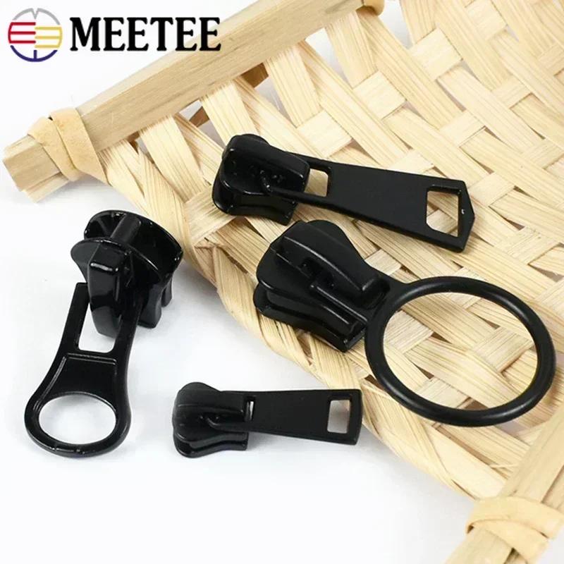 5/10Pcs 3# 5# 8# 10# 15# Zipper Sliders for Resin Zips Tape Replaceable Zippers Head Puller Jacket Coats Zip Repair Sewing Craft