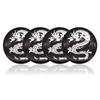 Lot de 4 autocollants en aluminium pour centre de roue de voiture, 56 mm, dragon