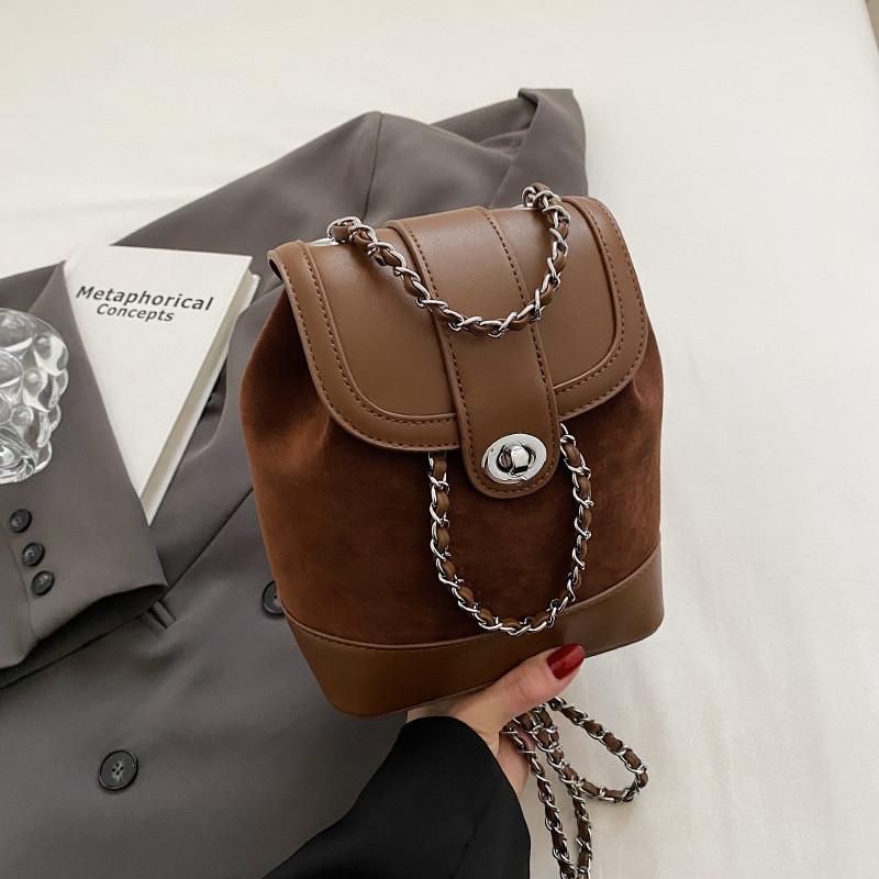Trendy Retro Suede Shoulder Bag For Women 2023 Fall Winter Stylish Crossbody Bag
