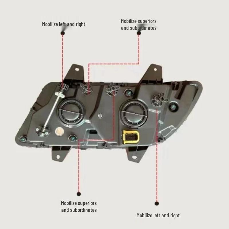 Compatible for Jiefang Hany V2.0 and Tian V2.0 Headlight Assembly, Dual LED High/Low Beam.