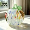 Pumpkin Ornament Mini Hand Blown Glass Ornament, Collectible Thanksgiving Halloween Decoration Faux Crystal Hanging for Fall, Harvest Unique Gift
