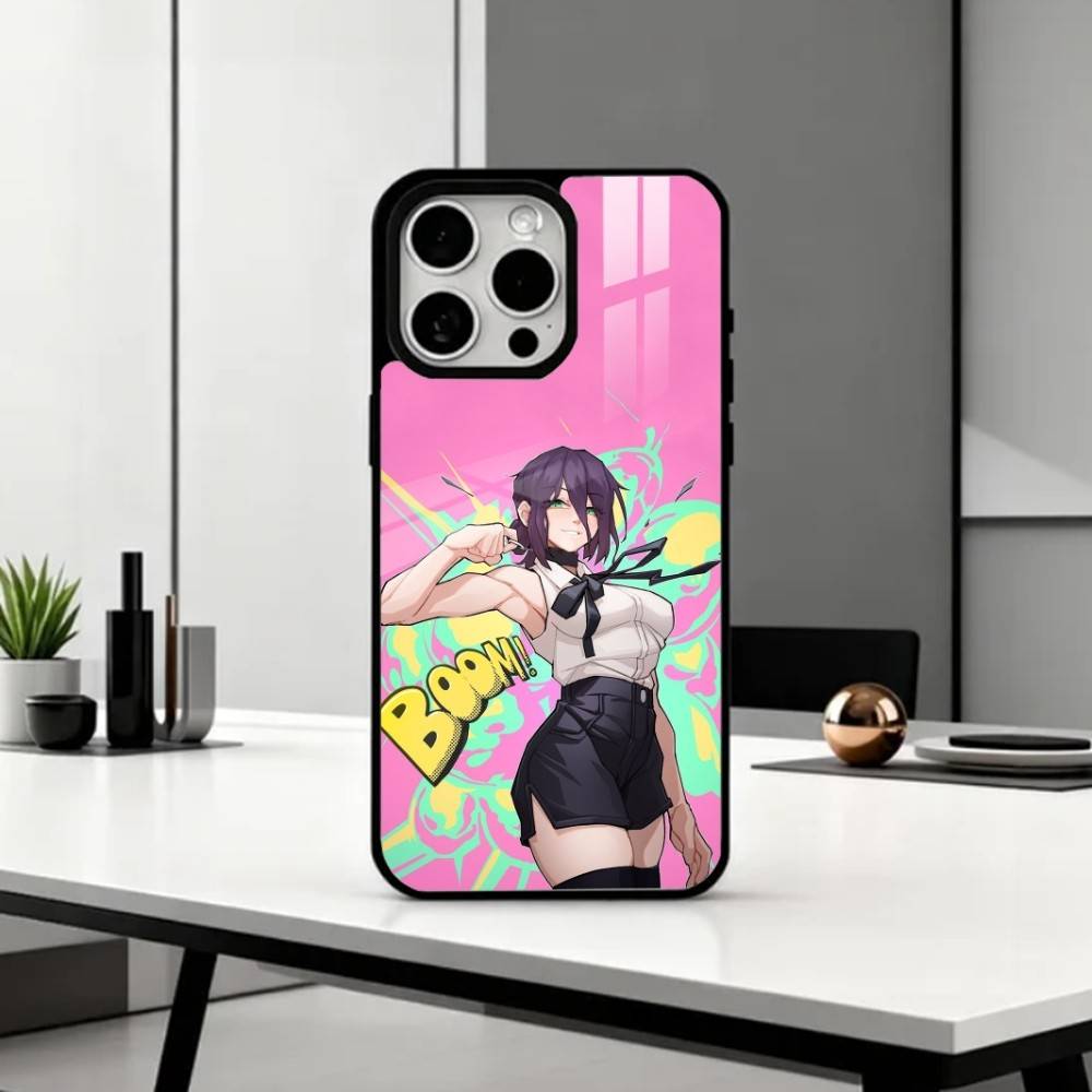C-Chainsaw Man R-Reze A-Arc    Phone Case For iPhone17,16,15,14,13,12,11 Plus,Pro Max Magnetic For Magsafe Wireless Charging
