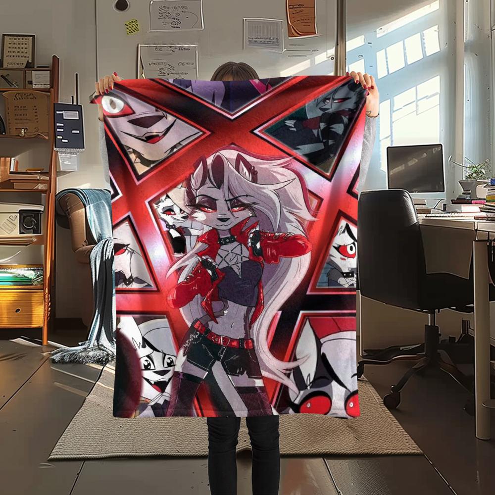 1PC Loona Print Flannel Blanket, High quality Comfortable for All Seasons, Home Decor, Warmth and Comfort, Perfect for Christmas Gifts 72