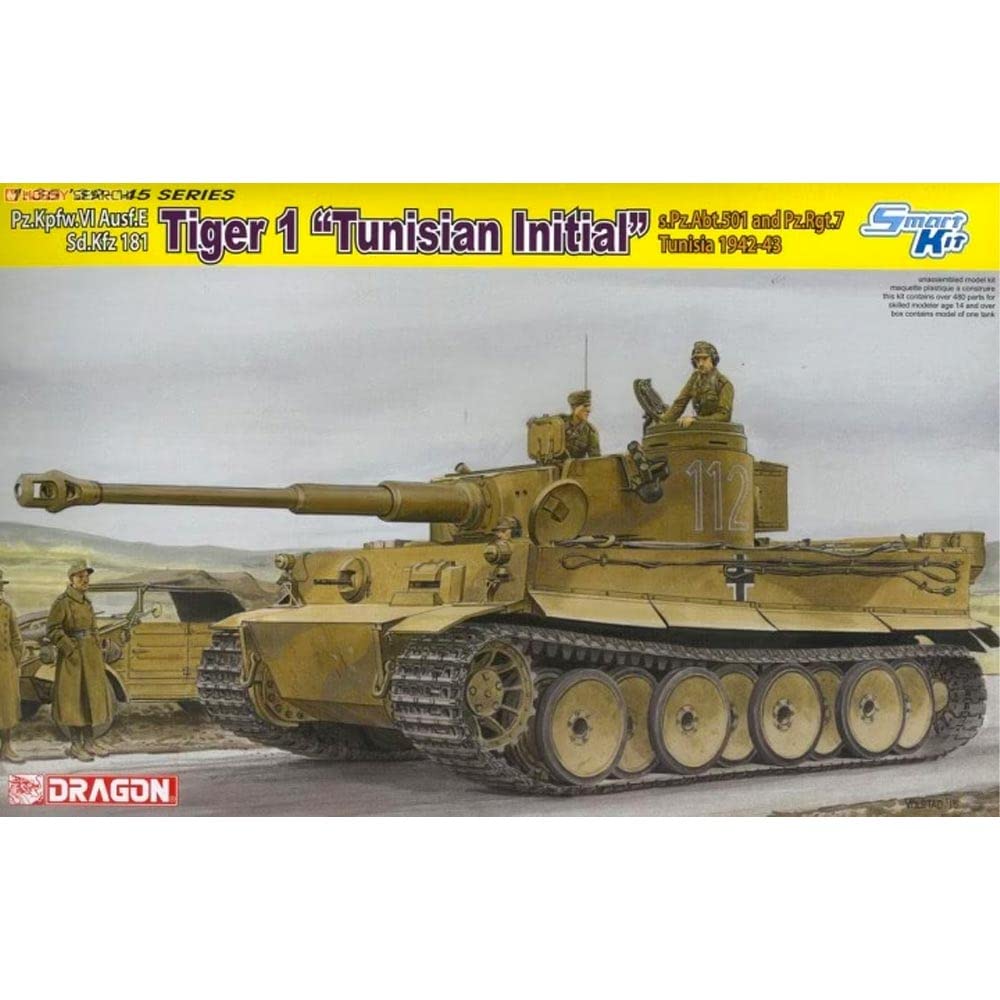 

Platz Scale World War II German Tiger Very Early 1st 501st Heavy Tank German Africa Plastic Model Kit DR6608 1/35 I, Production, Company, Battalion,