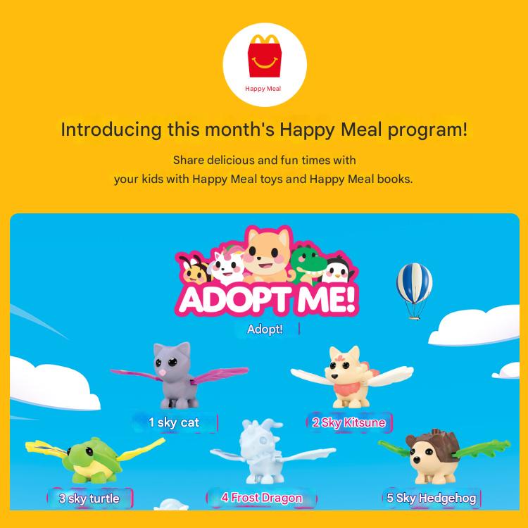 Roblox × Hračka McDonald's Happy Meal – „Adoptuj mě!“"""Série Létající mazlíčci""" (6 Možnosti)