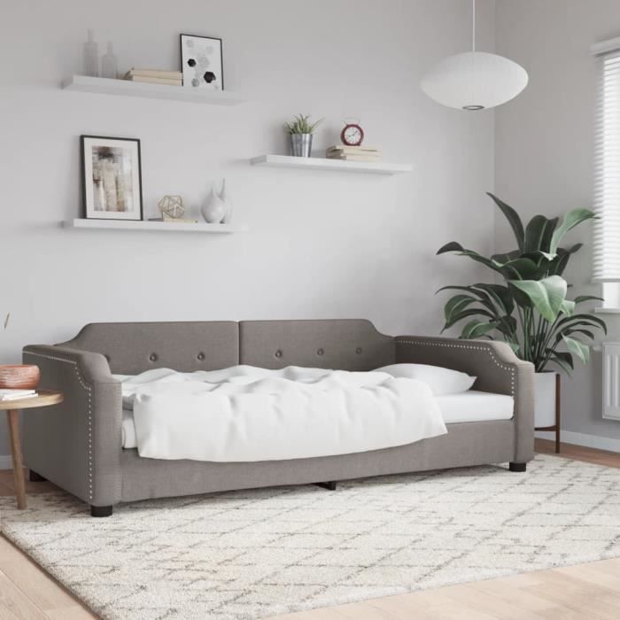 VidaXL Taupe Daybed 80x200 Cm Fabric 354203