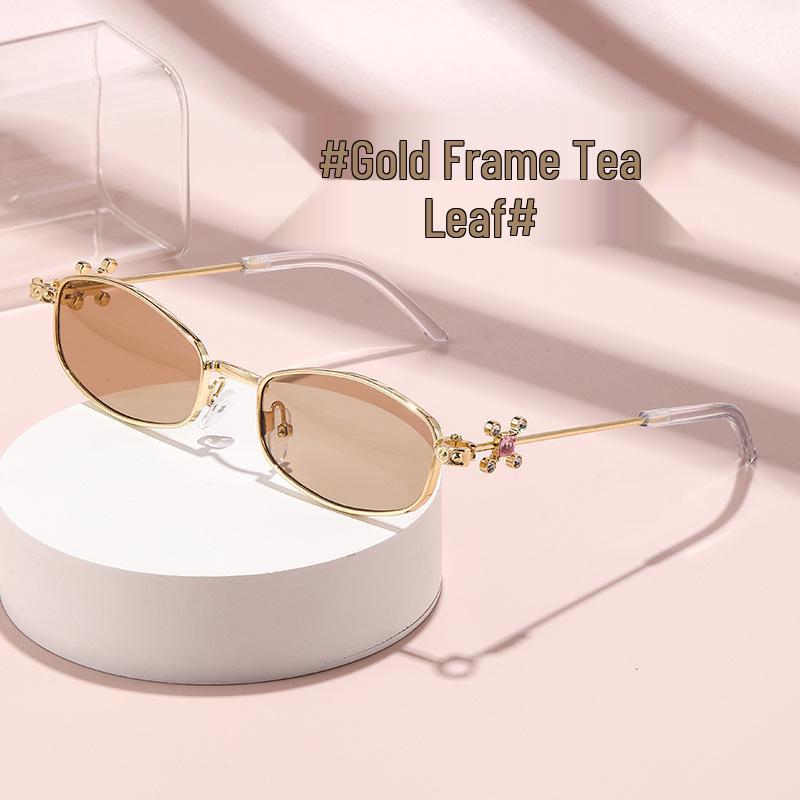 

Oval Blue Light Blocking Diamond Luxury Sunglasses Glasses Only