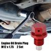 myoseya Car Engine Magnetic Drain Plug with Copper Washer Universal Extended Equipment Life Maintenance Efficient DIY Red x2pcs M12x1.75,28.8x19.4mm