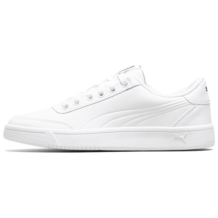 PUMA Court Breaker Bold White Casual Board Shoes  White Black  Men s 365787-01 EU 35.5