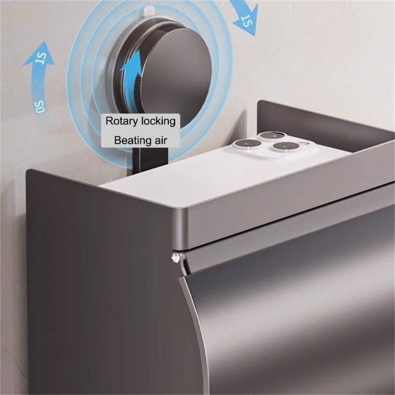 Saugknopf-Taschentuchbox Ohne Bohren Papierhandtuchspender Große Kapazität Badezimmer-Organizer für Zuhause und Büro