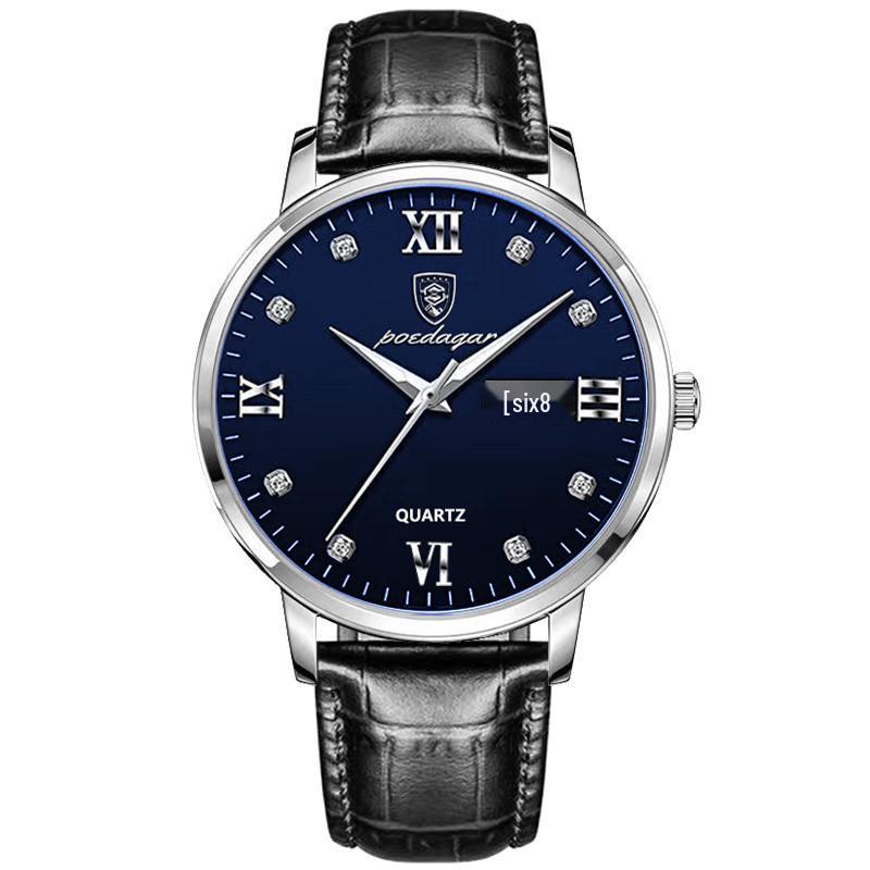 

Швейцарские водонепроницаемые светящиеся мужские ультратонкие кварцевые наручные часы - Лидер продаж TikTok