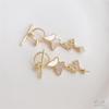 14K Gold-Filled Mother-of-Pearl Pendant Necklace with Micro-Paved Zircon Butterfly Holder and OT Clasp