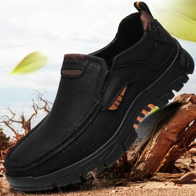 Hiking Shoes Outdoor Shoes 2025 Spring New Non-slip Large Size European and American Men's Shoes Trendy Men's Sports and Leisure Leather Shoes Men