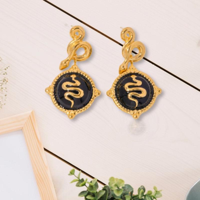 Elegant Earrings with Artistic Snake Vintage Gothic Jewelry Pendant Earrings Suitable for Fashion Enthusiasts Present