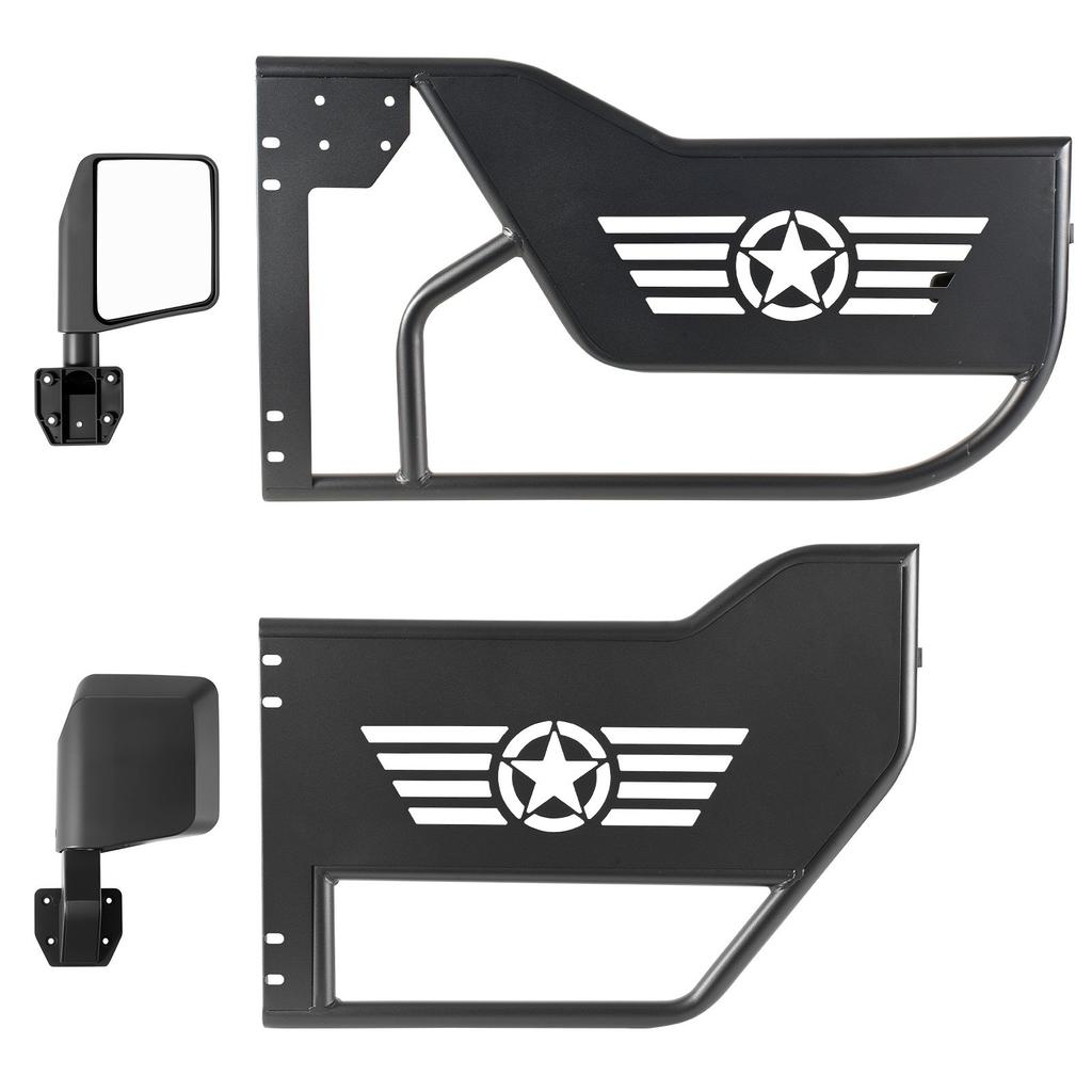 VEVOR Jeep Tube Doors, 4-Door, Compatible with 2018-2026 Jeep Wrangler JL JLU & Gladiator JT 4XE
