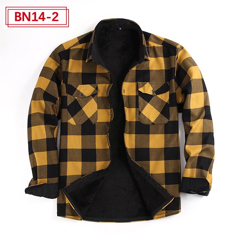 Men's Winter Flannel Shirt Jackets With Sherpa Lined Long Sleeve Button Down Fleece Shirts for Men Casual Warm Plaid Thermal Shirt With Pockets