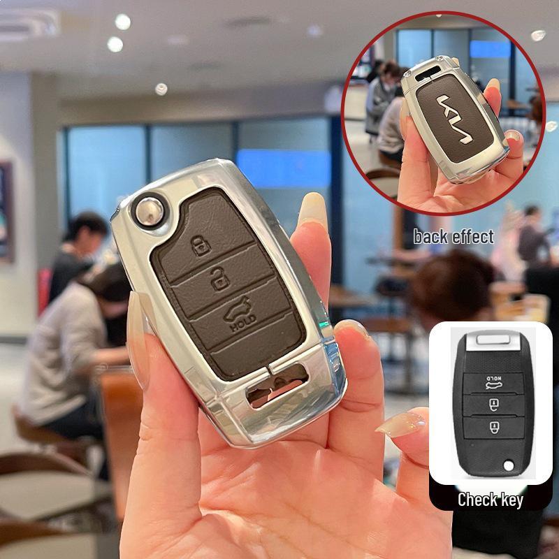 17-Model Kia K2 Anniversary Edition Key Case for Old Model K3S, Jiahua K4 Folding Key Cover