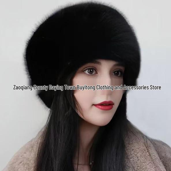 2025 Faux Fur Warm Plush Bucket Hat with Ear Protection