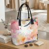  Watercolor Printed Tote Bag Stylish Casual Large Capacity Handbag for Daily Use