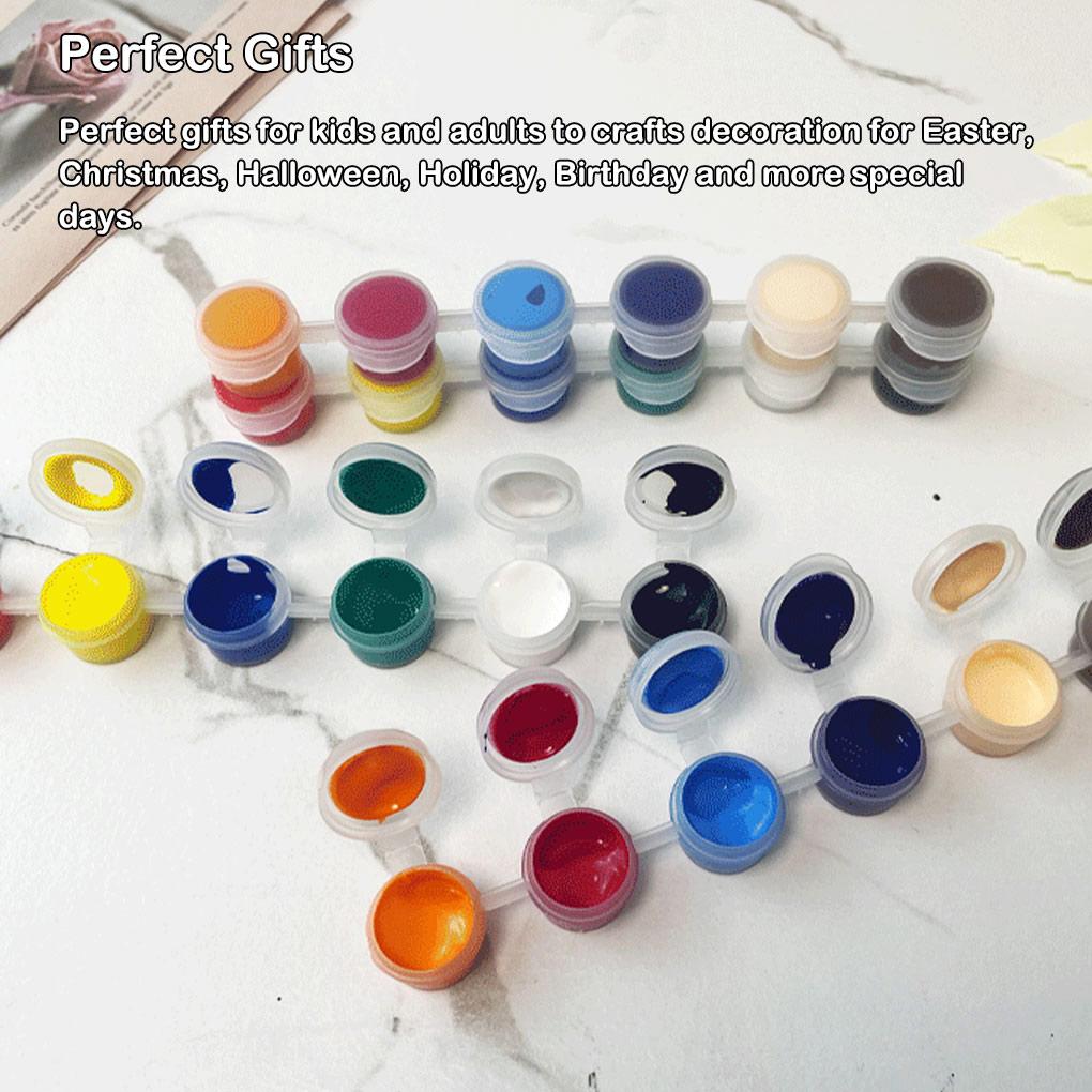 Colors Acrylic Set Paintbrushes 2ml Washable Fluorescent Coloring Tools Children Kids Drawing DIY Accessories Parts