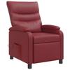 Massage Recliner Chair Wine Red Faux Leather