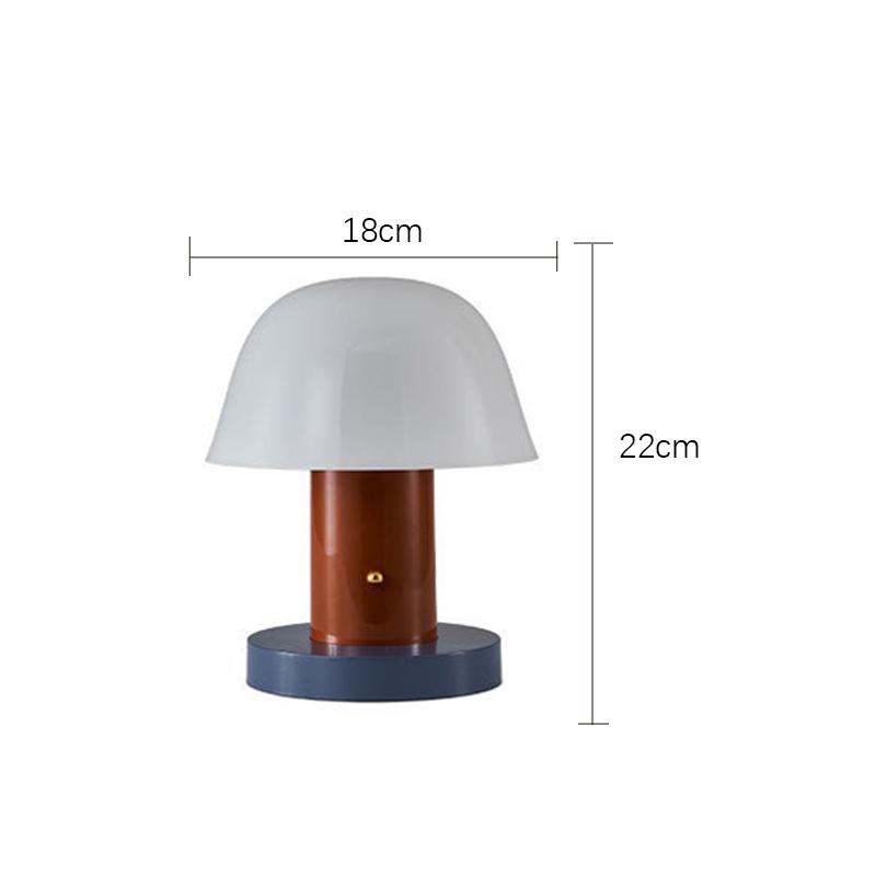 Led Mushroom Table Lamp Rechargeable Small Mushroom Night Light for Bedroom Living Room Restaurant Decorate Indoor Table Lights