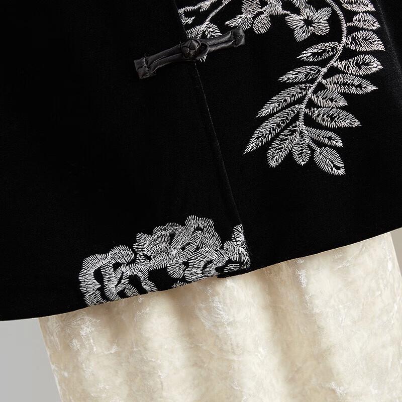 Embroidered Velvet New Chinese Style Vest