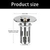2lots Metal Drain Plug Includes Hair Trap Easyly Push Button Operation for Vanity Sink Easyly Maintenance Use