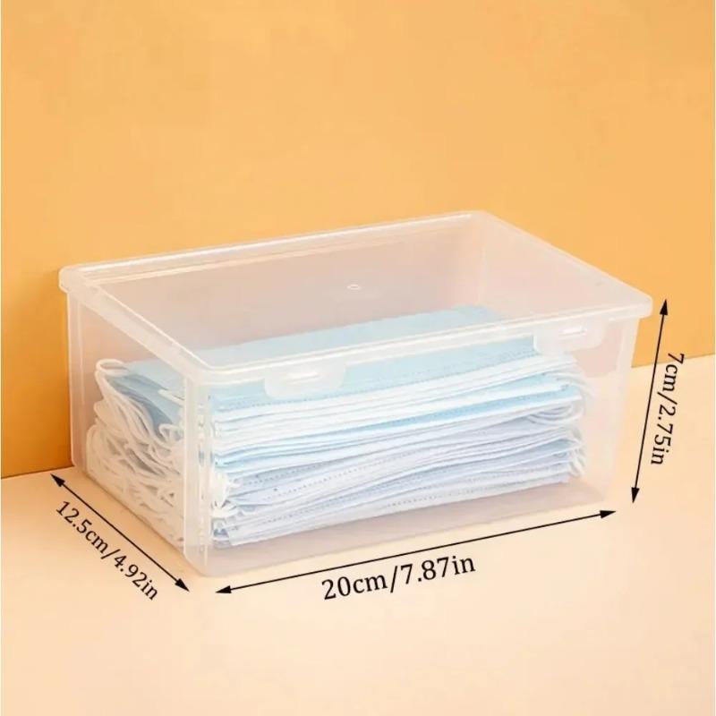 Transparent Large Capacity Mask Storage Box Household Mask Nose Medicine Storeage Compartment