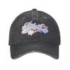 Mythic Fish Graphic Washed Denim Baseball Cap Adjustable Summer Outdoor Travel Hat