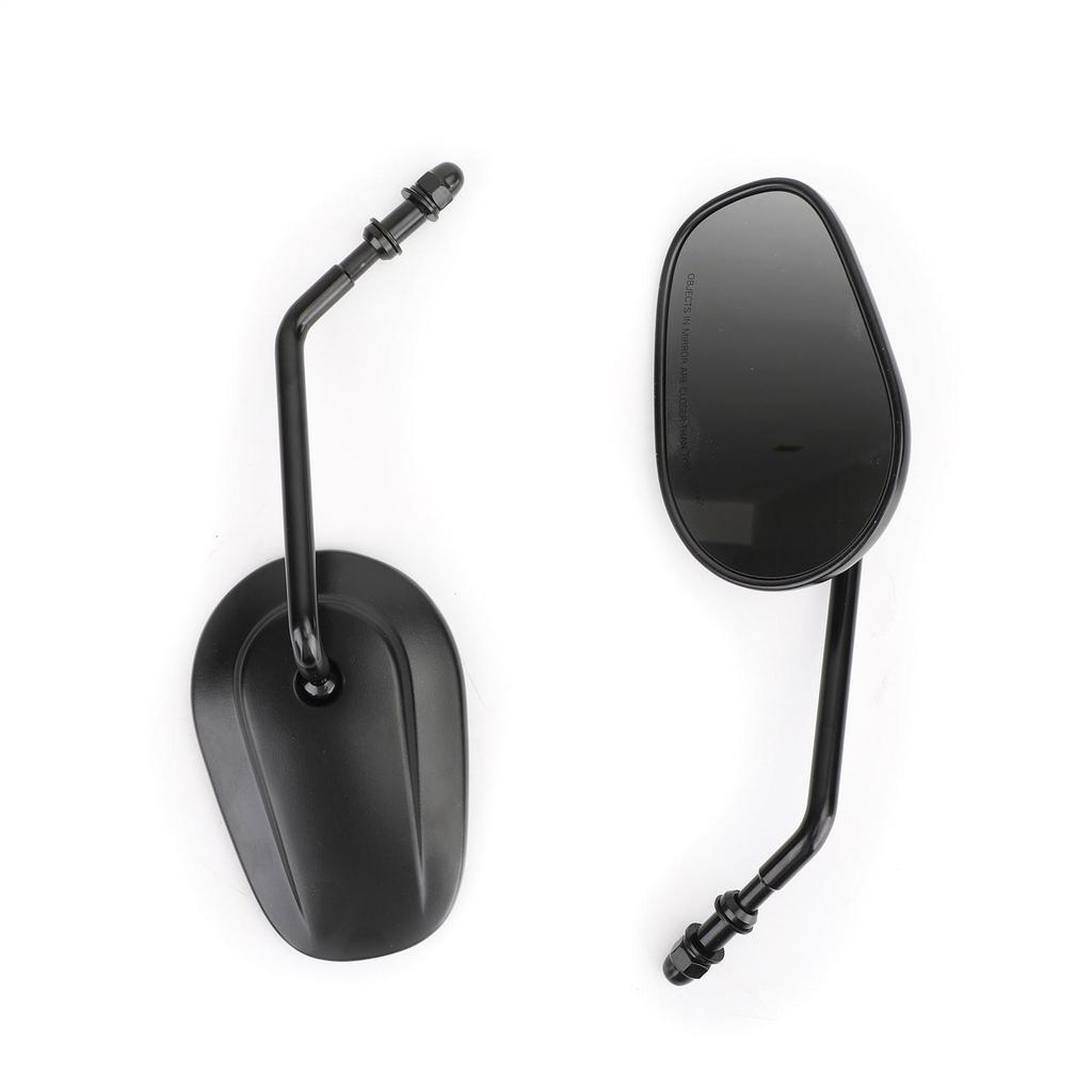 Rear View Mirrors Pair Black For Harley Road Street Glide Softail XL883 1200