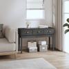 Vidaxl Stolik Konsolowy, Szary,114X40X75 Cm, Lite Drewno Sosnowe