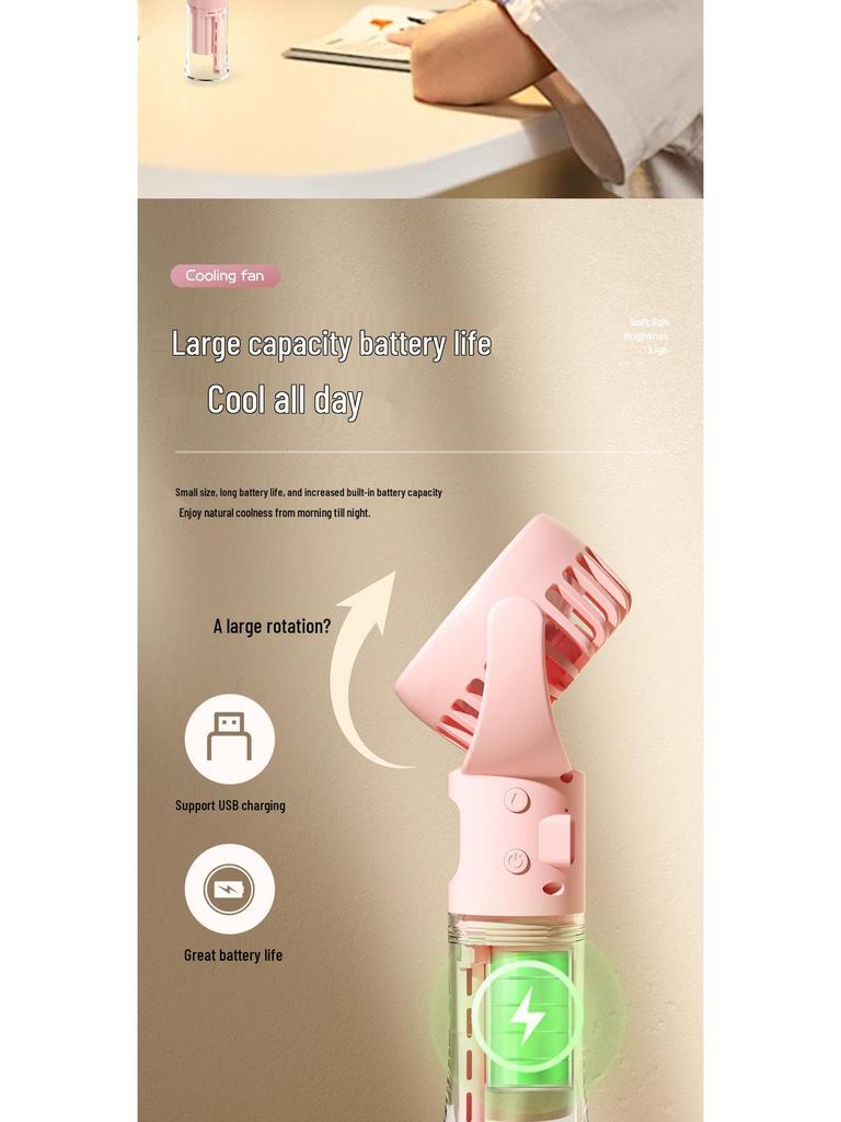 Rechargeable Portable Handheld Fan - Student Outdoor & Desktop Use, Ideal Summer Gift