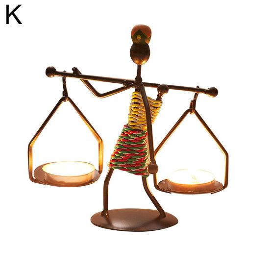 

Скандинавский подсвечник, абстрактный железный мужской подсвечник, домашний бар, ресторан, декор K