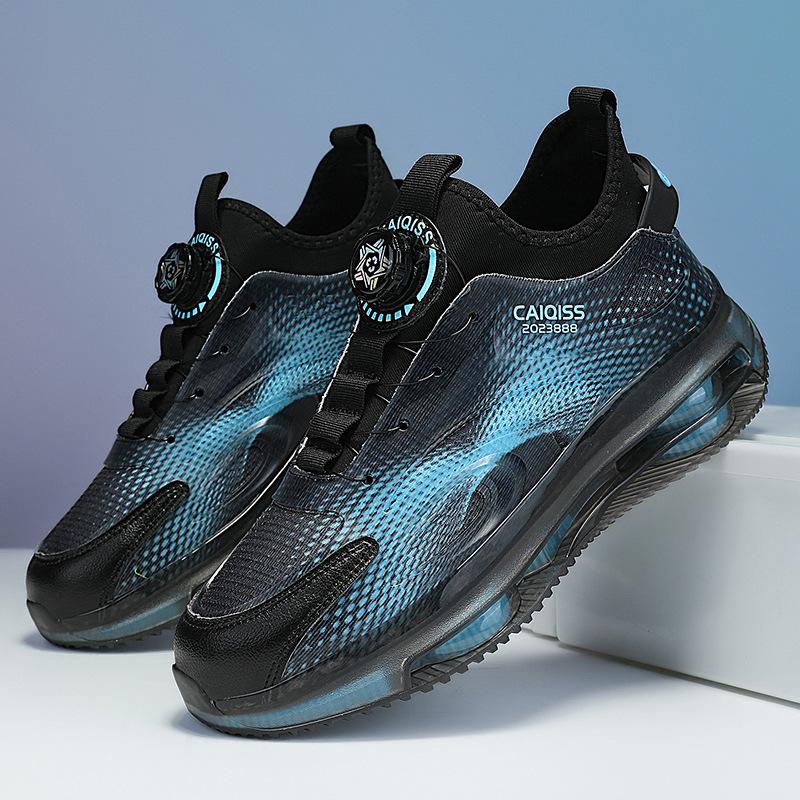 

New summer rotating button sneakers youth outdoor casual running air cushion shock absorbing dad shoes 45
