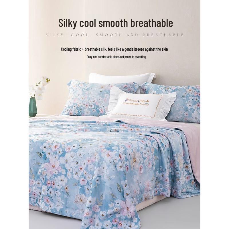 Mengjie Pure Silk & Lyocell Summer Quilt