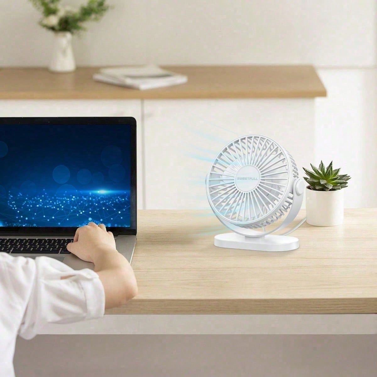 USB Direct Insertion Desktop Fan, Portable Silent Desktop Fan, Dormitory Fan, Outdoor Fan жёлтый