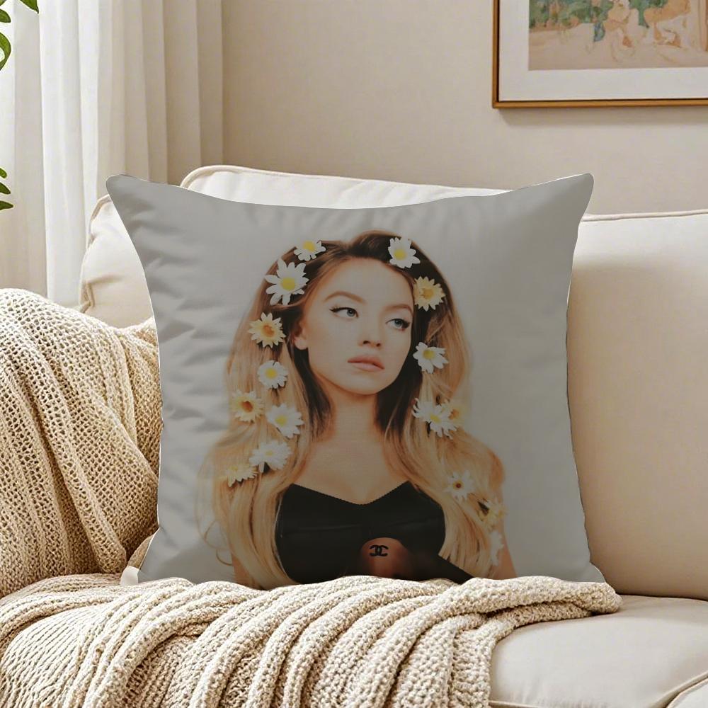 actor bold SSydney SSweeney Cushion Cover Pillowcase Antidustmite living Room Sofa Decor Cushion Room