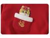 Kaka Panda Boys' Fleece Hoodie & New Year Pants Set - Winter Clothes for Chinese New Year