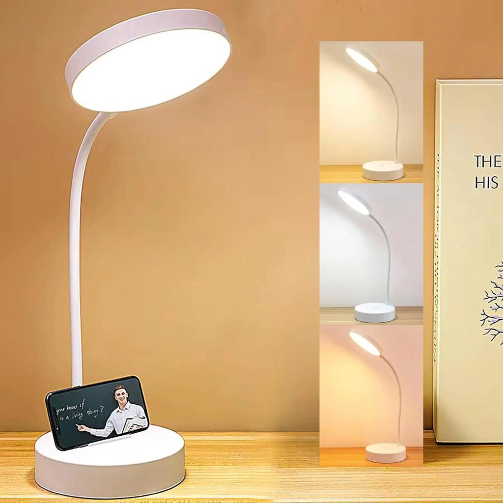 LED Desk Lamp Portable Table Light USB Charging 3 Brightness Eye Protection Touch Control Adjustable Gooseneck for Bedroom