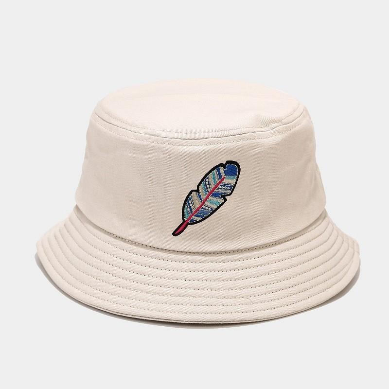 Vintage Ethnic Style Cotton Wide Brim Fisherman Hat For Sun Protection Outdoor Wear