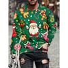 Christmas Men's T-Shirts Fashion 3D Print Long Sleeve T-Shirt Round Neck Y2k Clothes Man Autumn Fashion Loose Men's Casual Tops